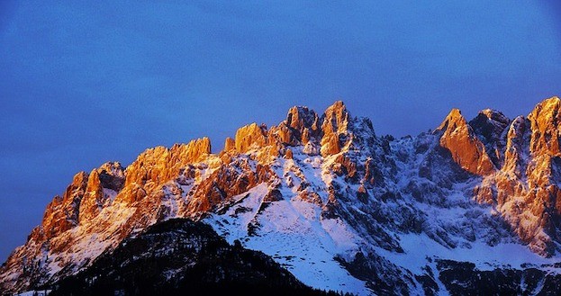 Der Wilde Kaiser im Abendlicht