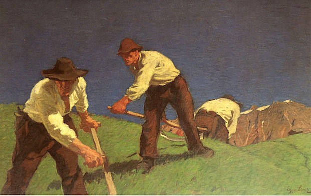 Albin Egger-Lienz: Die Bergmäher, Original im Leopold-Museum Wien