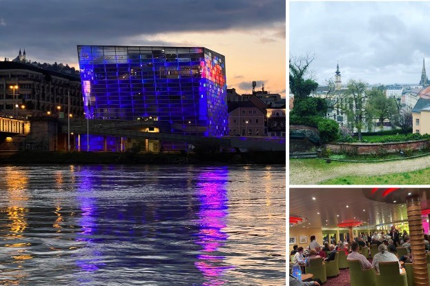Linz mit Ars Electronica, Blick vom Schloss, Farewell-Party