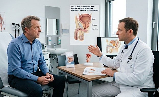 Schwacher Harnstrahl beim Mann