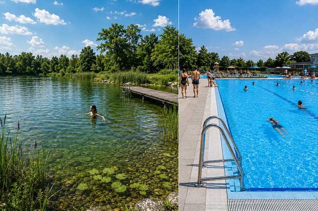 Naturbad oder Schwimmbad