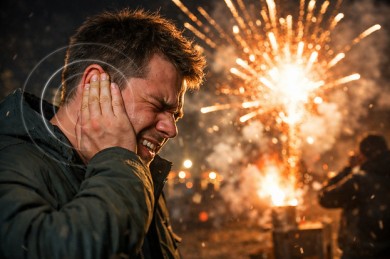 Knalltrauma durch Feuerwerk - ©MD Verlag AI