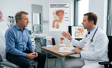 Schwacher Harnstrahl beim Mann - ©MD AI