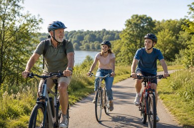 Fit durch Radfahren - AI-generiert