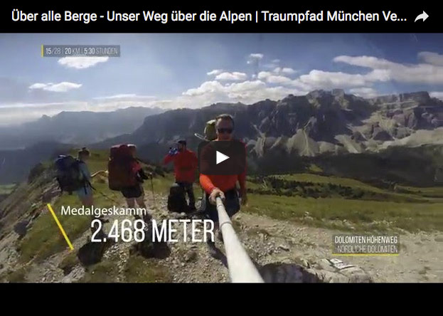 Unser Weg über die Alpen Traumpfad München Venedig wandern 
