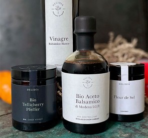 Geschenkset Balsamico, Salz & Pfeffer - ©Delidia UG