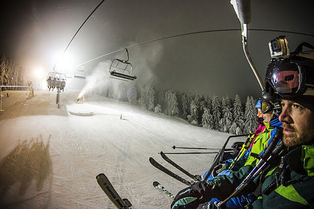 Flutlicht im Skiliftkarussell Winterberg