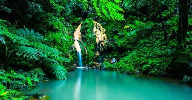 Wasserfall auf den Azoren