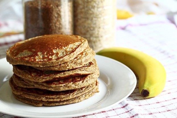 Pfannkucken mit Bananenmehl