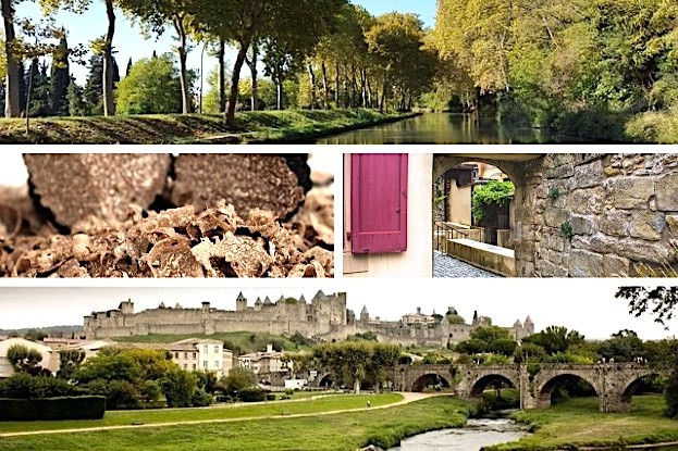 Canal du Midi, schwarze Trüffel, Straßenszene, Carcassonne