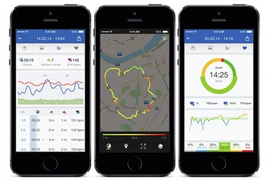 v.l.n.r Runtastic Pace Table, Colored Traces, Heartrate - ©Copyright runtastic GmbH 2015