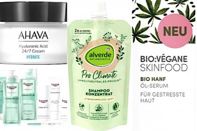 ©AHAVA, Eucerin, alverde, Bio:VEGAN